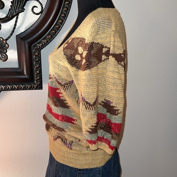 Ralph Lauren Women's Southwest Aztec Hand knit
Short Sleeve Multicolor Sweater L - Picture 11 of 16